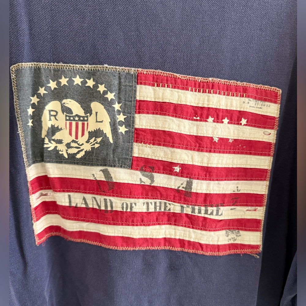 Polo by Ralph Lauren Blue USA Flag Polo Shirt